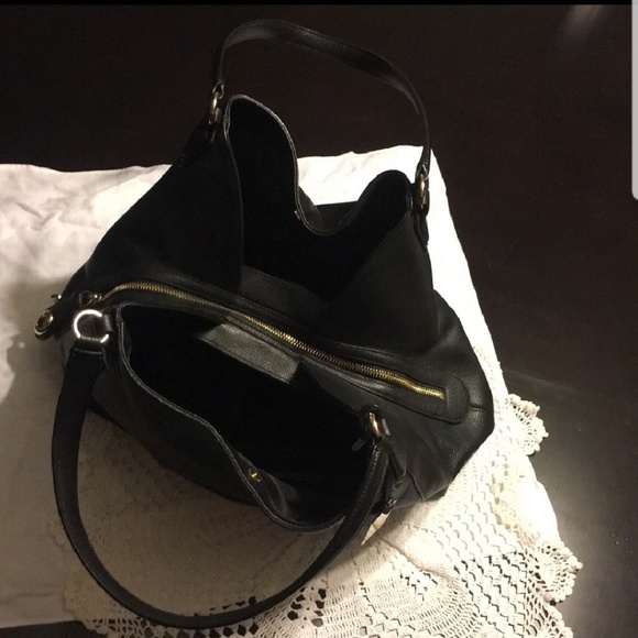 Coach Black Pebbled Leather Shoulder B8ag - Picture 3 of 5